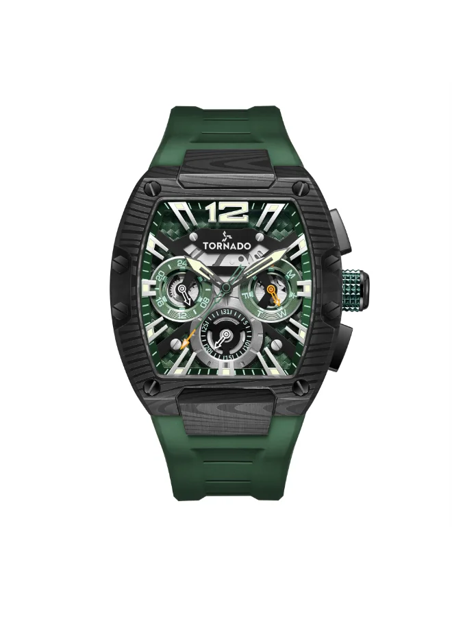 تورنيدو Men's 316L stainless steel Multifunction Watch T23105L-BFGB - 43 mm